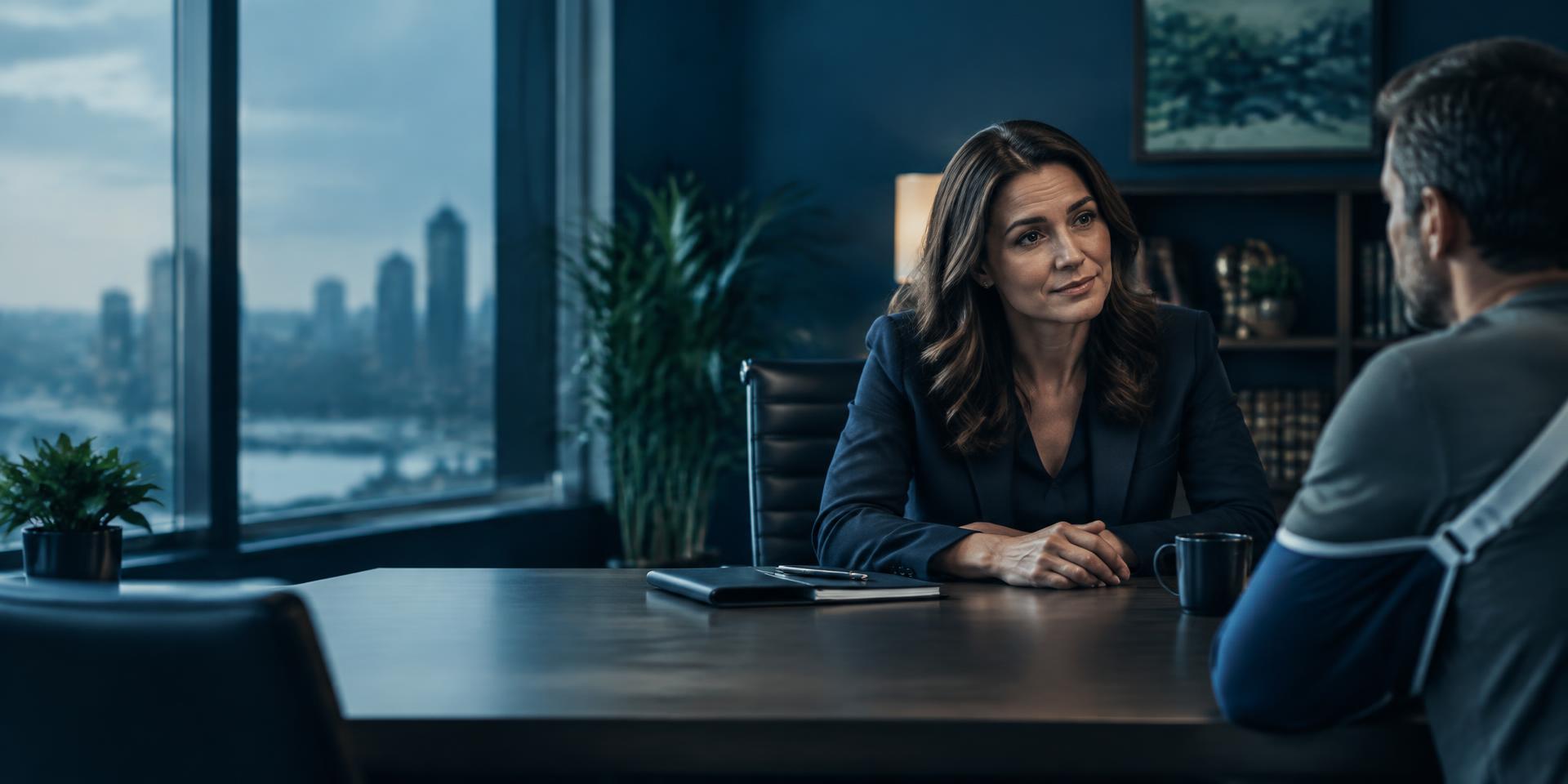 An attorney meeting with a new client